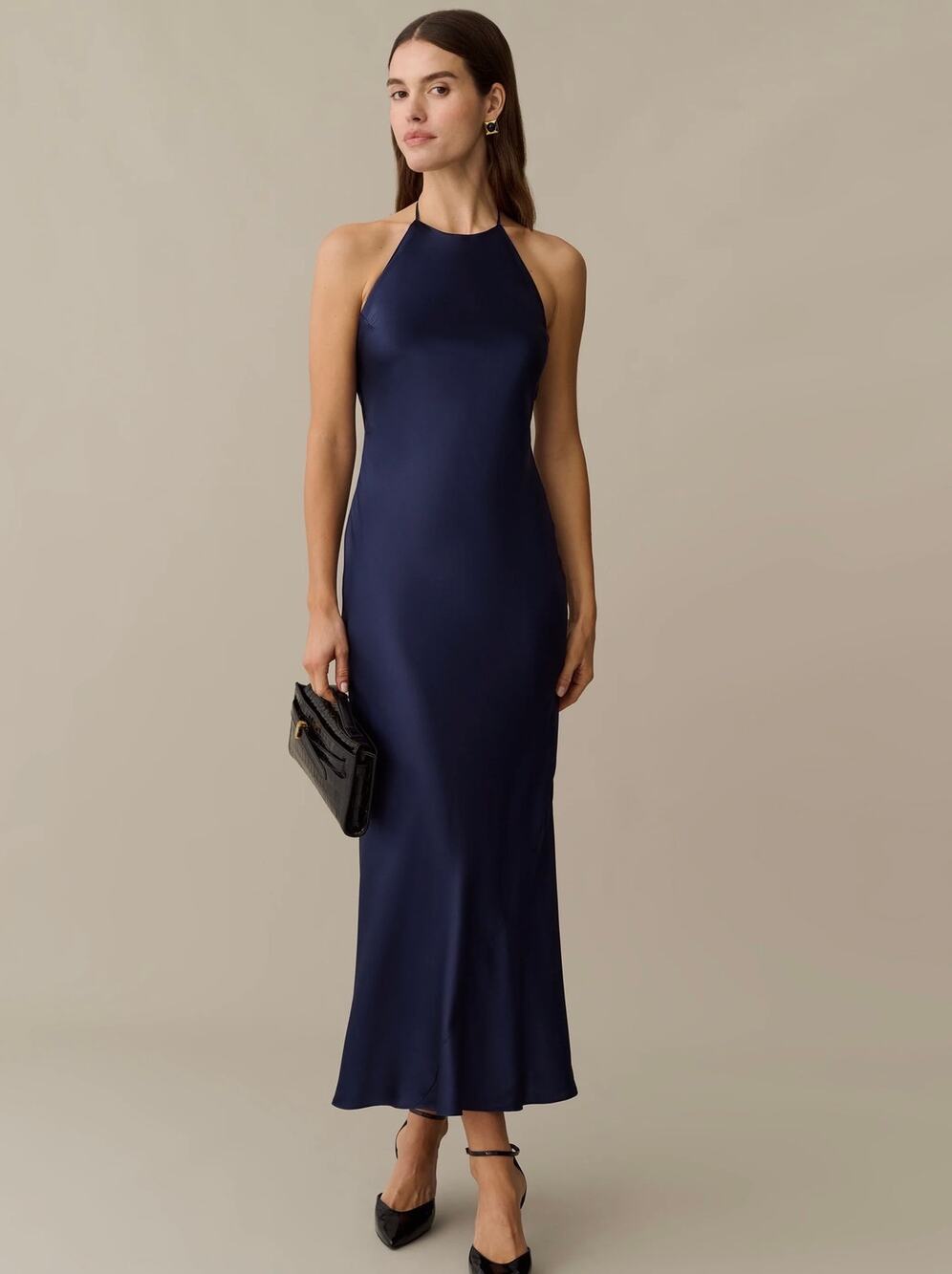 New Few Moda Kourt Vita silk blue dress $322 sz L